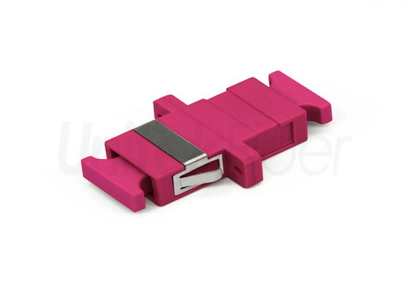 Telecommunication Equipment Flange SC/PC Optical Adapters OM4 Simplex Erica Violet