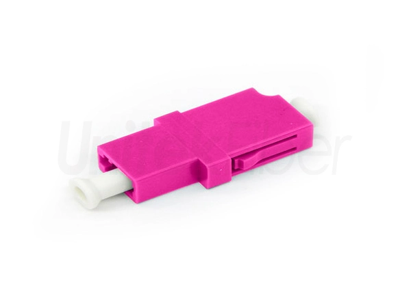 LC/UPC Optical Fiber Adapter / Coupler / Mating Sleeve OM4 SX Erica Violet