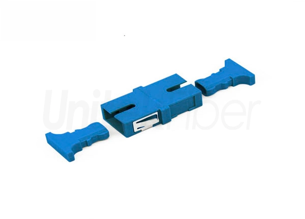 Single Mode Blue Simplex no Flange SC - SC Fiber Cable Adapter