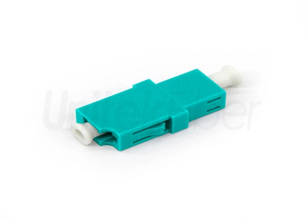 LC UPC Fiber Optical Cable Adapter/Mating Sleeve OM3 Aqua Simplex