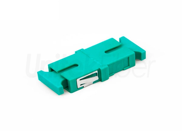 Free Sample Simplex SC Fiber Optic Coupler OM3 Aqua for CATV LAN WAN Network Cabling