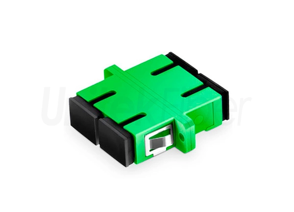 Flange SC/APC Fiber Optic Adapter Duplex Green Color 0.2dB