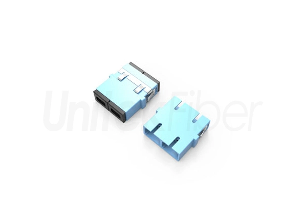 Short Ears SC to SC Fiber Optic Adapter Duplex for OS2/OM3/OM4/OM5 Fiber Cable Connection