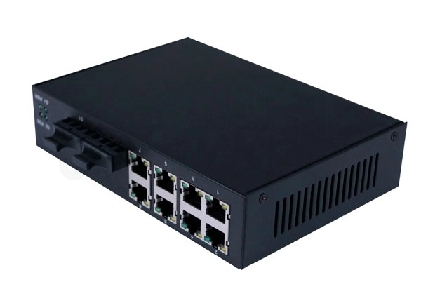 high quality gigabit ethernet network 8 port poe fiber switch with 1000m 2 fiber ports 3