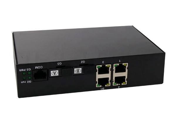 Network OEM Ethernet Fiber Switch 4 Ports with 2x1000m Fiber Optical Interface