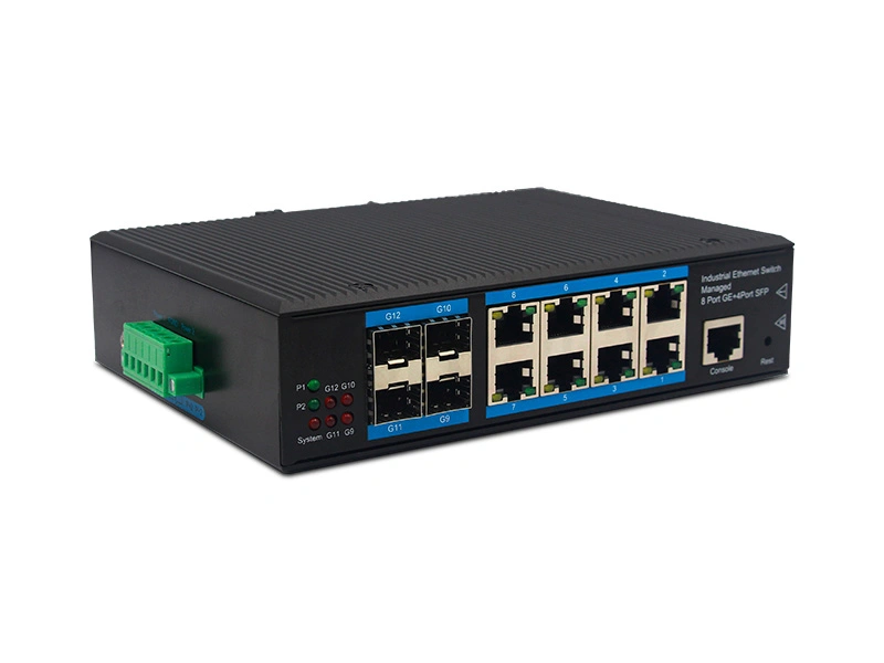 best quality managed gigabit electrical 8 ports 4 port sfp industrial ethernet switch 2