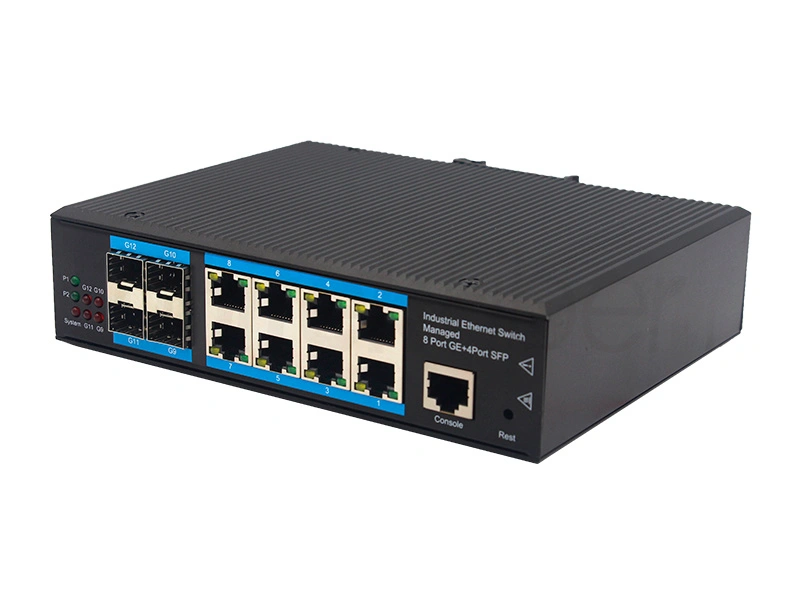 Best Quality Managed Gigabit Electrical 8 Ports 4 Port SFP Industrial Ethernet Switch