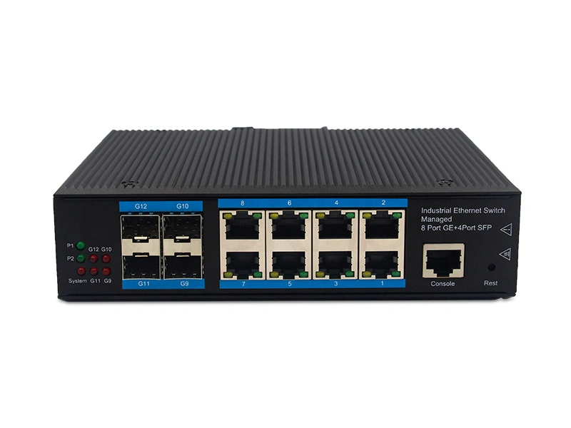 best quality managed gigabit electrical 8 ports 4 port sfp industrial ethernet switch