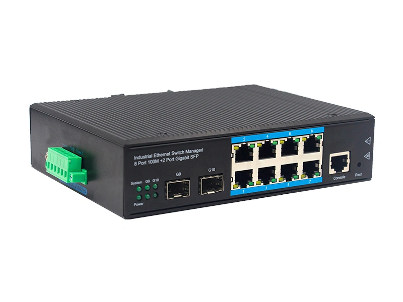 brands 2 gigabit sfp ports 8 10 100mbps electrical ports managed industrial grade ethernet switch 2