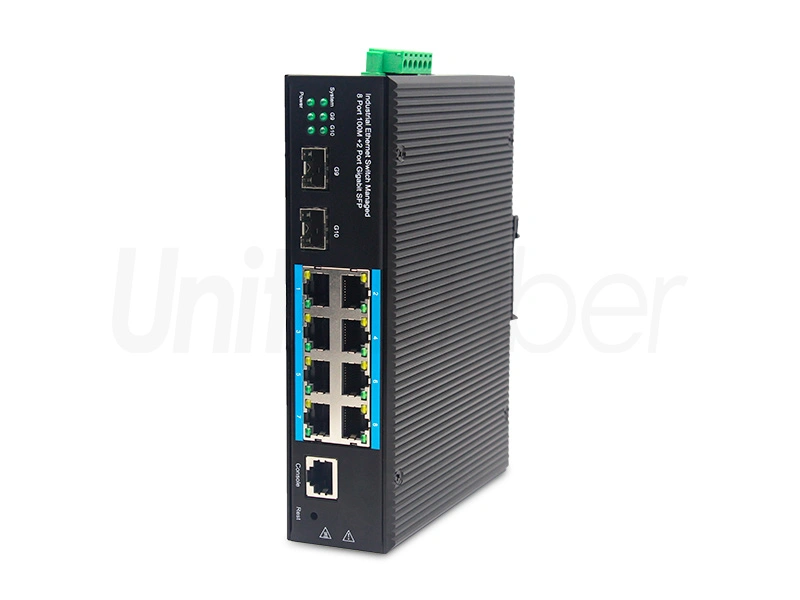 brands 2 gigabit sfp ports 8 10 100mbps electrical ports managed industrial grade ethernet switch 4