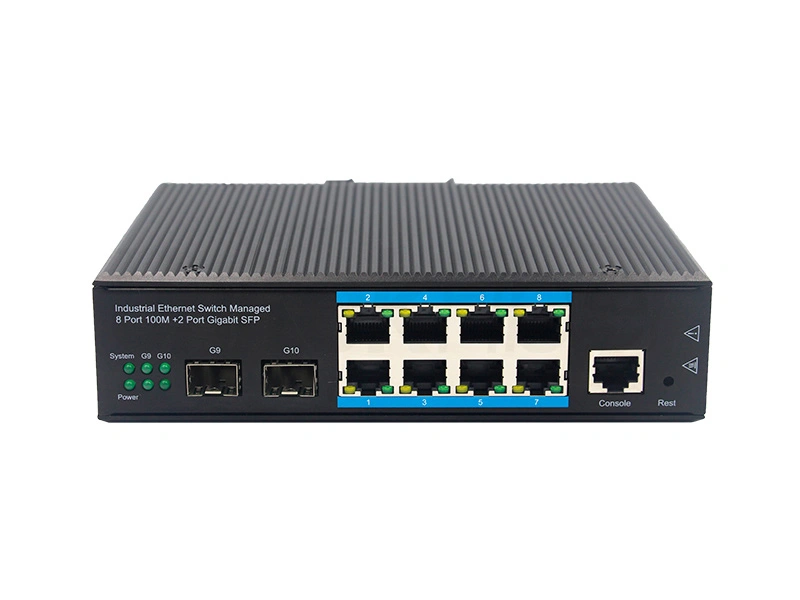 Brands 2 Gigabit SFP Ports 8 10/100Mbps Electrical Ports Managed Industrial-grade Ethernet Switch