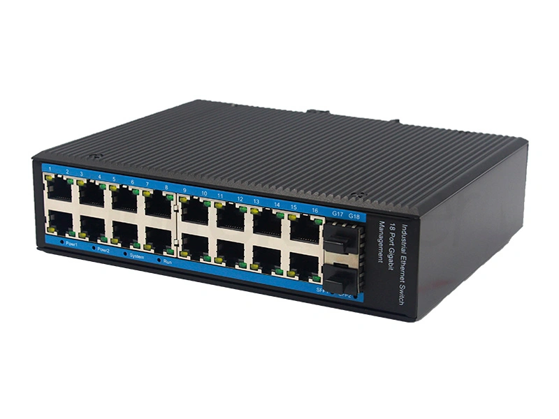 High Performance Industrial POE Switch with 16 RJ45 Electrical