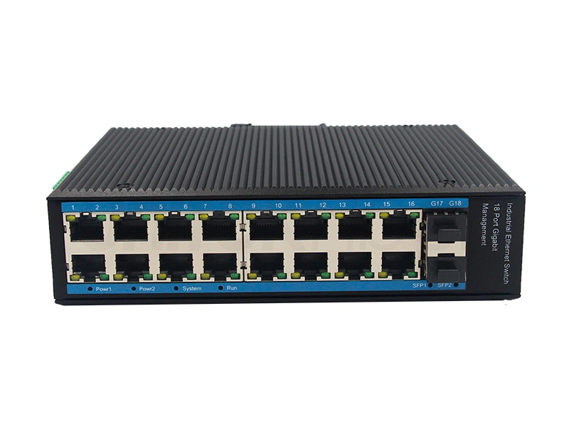 china high performance industrial poe switch with 16 rj45 electrical ports