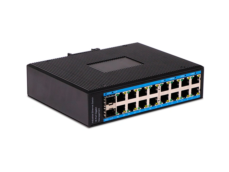 full gigabit 16 electrical ports and 2 optical ports industrial poe switch vendors 3