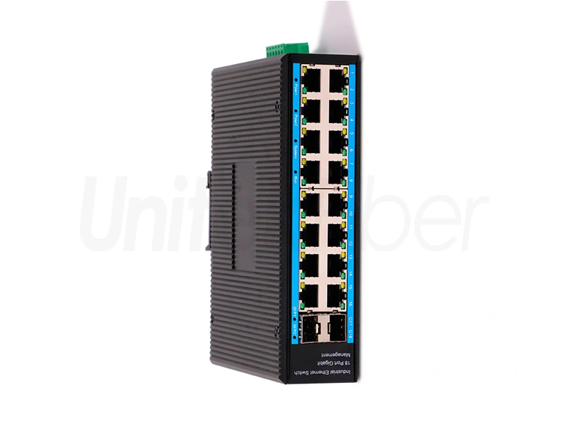 Full Gigabit 16 Electrical Ports and 2 Optical Ports Industrial POE Switch Vendors