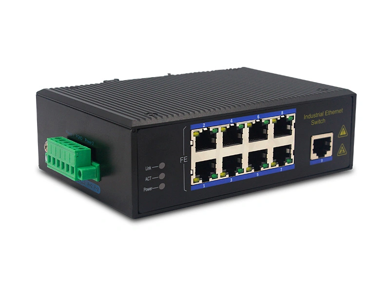 Industrial-grade Ethernet Switch Unmanaged 9-Port 100Mbps High Performance for Data Center