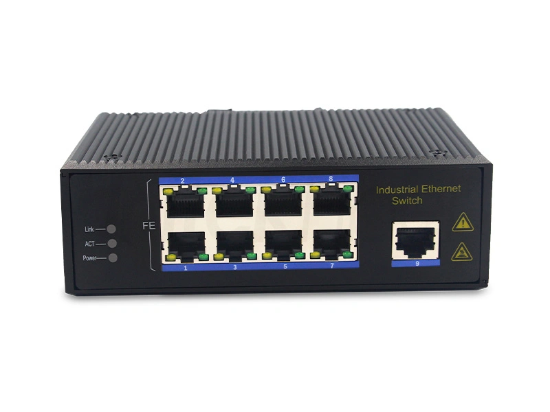 Industrial-grade Ethernet Switch Unmanaged 9-Port 100Mbps High Performance for Data Center