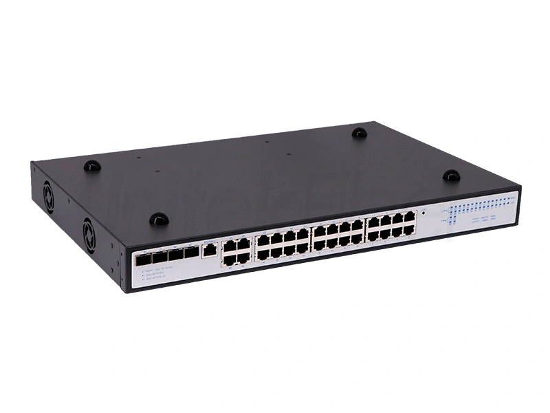 Industrial POE Switch 24-port 10M 100M 1000M 4-ports SFP and 8 Combo Ports Steel Alloy