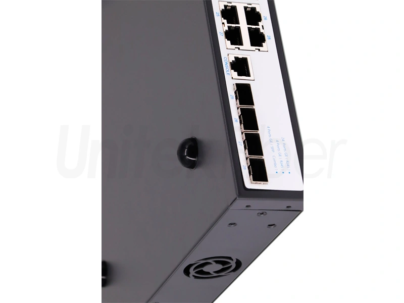 industrial poe switch 24 port 10m 100m 1000m 4 ports sfp and 8 combo ports steel alloy 4