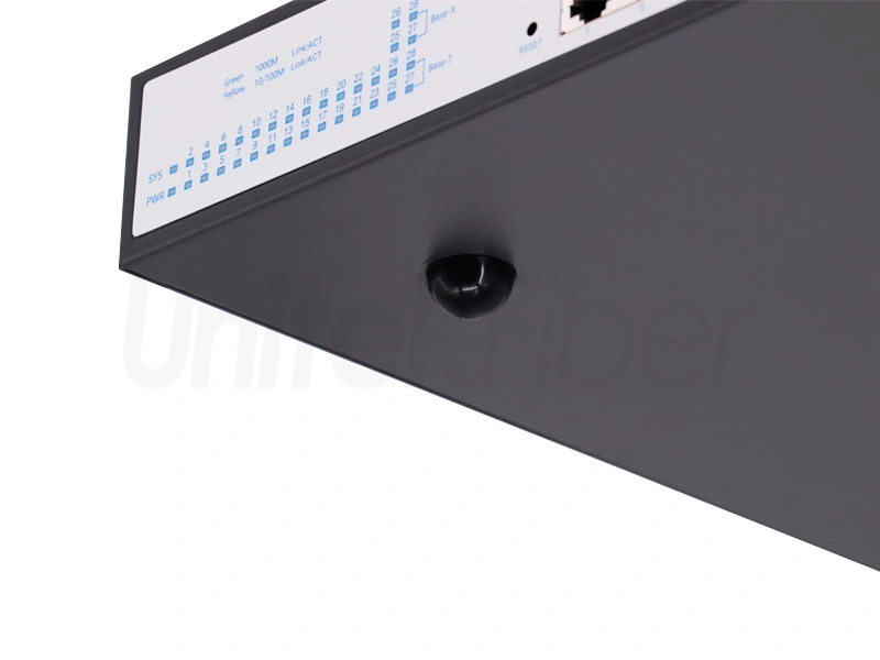 industrial poe switch 24 port 10m 100m 1000m 4 ports sfp and 8 combo ports steel alloy