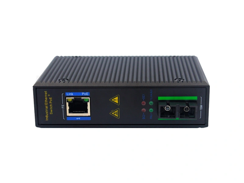 1 Fiber Port 1 Electric Port 100M Industrial-grade POE Industrial Ethernet Switch