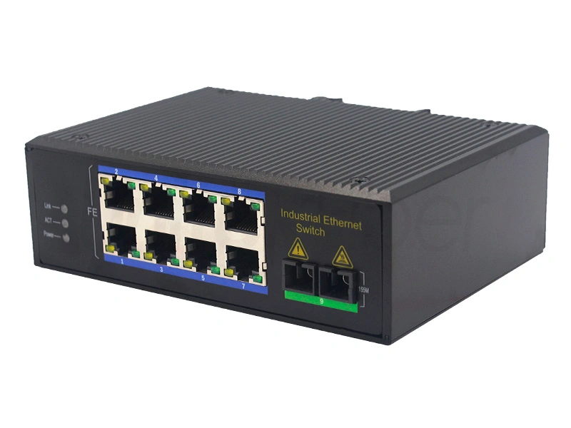10 100m 1 optical port 8 electrical rj45 ports industrial ethernet poe switch 3