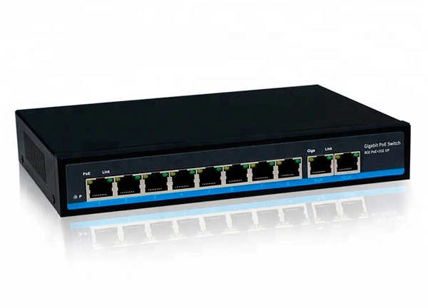 High Quality 8 Ports Gigabit CCTV Network Ethernet PoE Switch 48V 10M100M 1000M