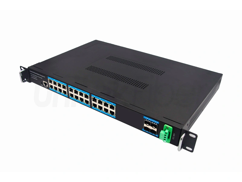 hot sale full gigabit industrial ethernet switch 24 port 10m 100m 1000mbps 4 sfp ports sfp 4 combo ports 2