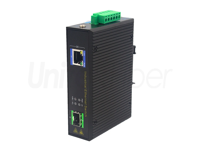 Customized 1000M 1port Rj45 1port SFP Full Gigabit Industrial POE Ethernet Switch