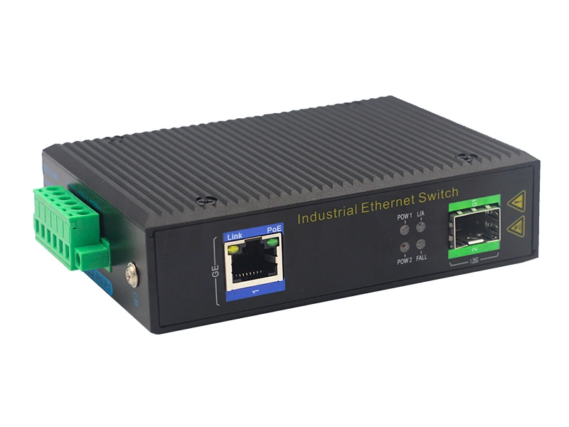 Customized 1000M 1port Rj45 1port SFP Full Gigabit Industrial POE Ethernet Switch