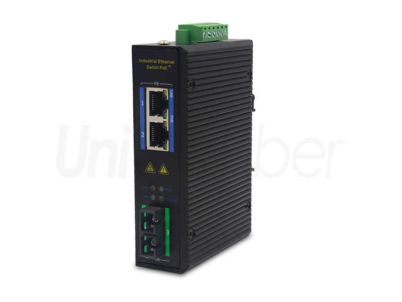 6 Port Fiber Switch 10/100 RJ45 to 2 Fiber Port, WDM 25km