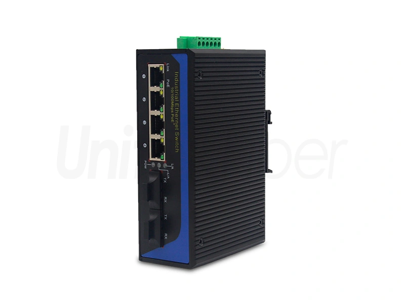 High Quality 1 Fiber Optical Port RJ45 2 Ports Network 10M 100M Industrial  Ethernet PoE Switch