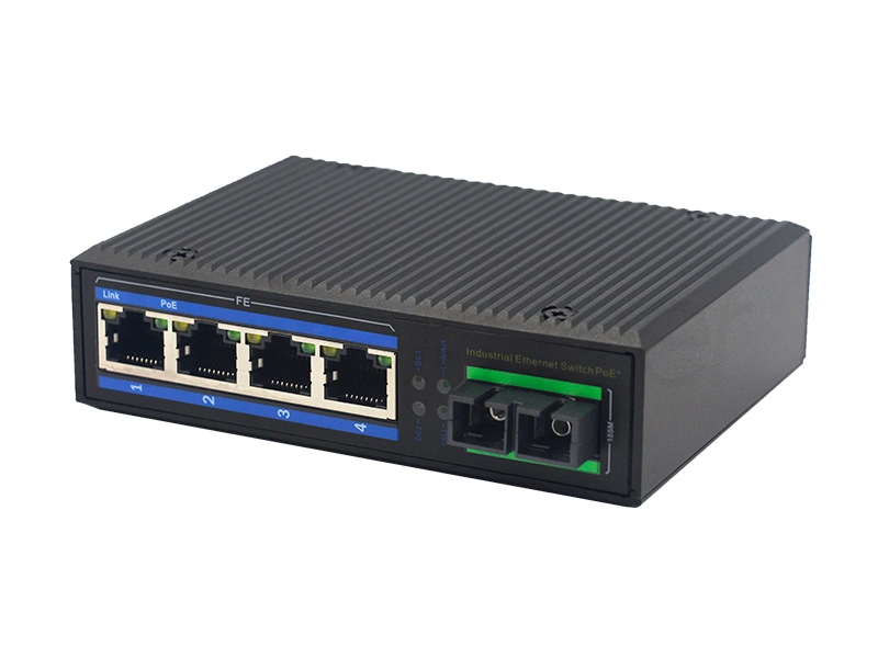 10/100Mbps Industrial Ethernet PoE Switch with 1 Optical Port 4 Electrical Ports Wholesale