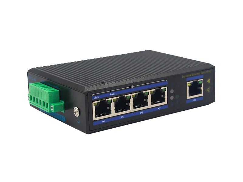 100M 5-port Unmanaged Industrial-grade PoE Ethernet Switch Din-rail