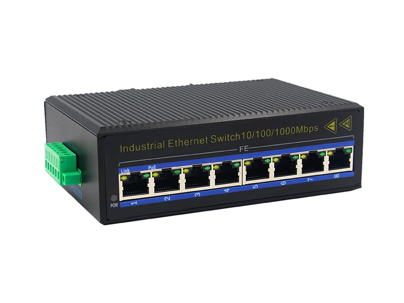 High Performance China 10M /100M  Industrial PoE Ethernet Switch with 8 Electrical Ports