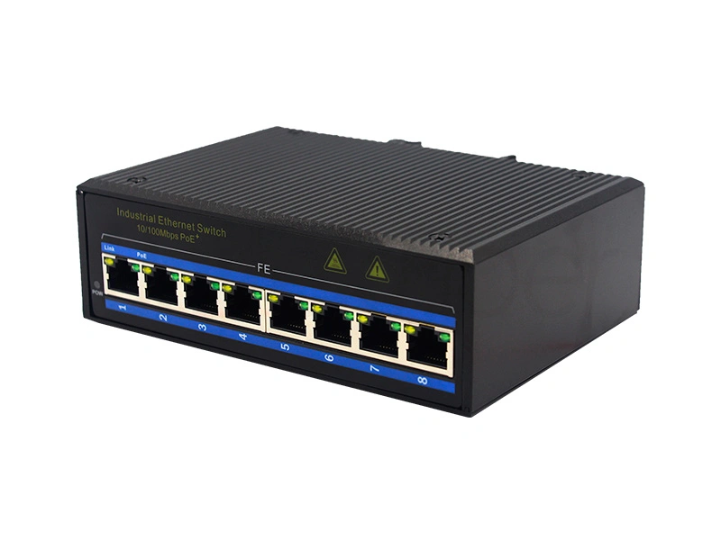 High Performance China 10M /100M  Industrial PoE Ethernet Switch with 8 Electrical Ports