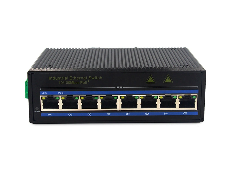 High Performance China 10M /100M  Industrial PoE Ethernet Switch with 8 Electrical Ports