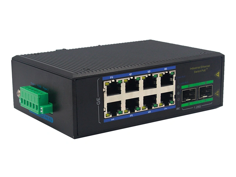 Industrial Ethernet PoE Switch with SFP and RJ45 Gigabit Switch Brands for Fiber Optical Network