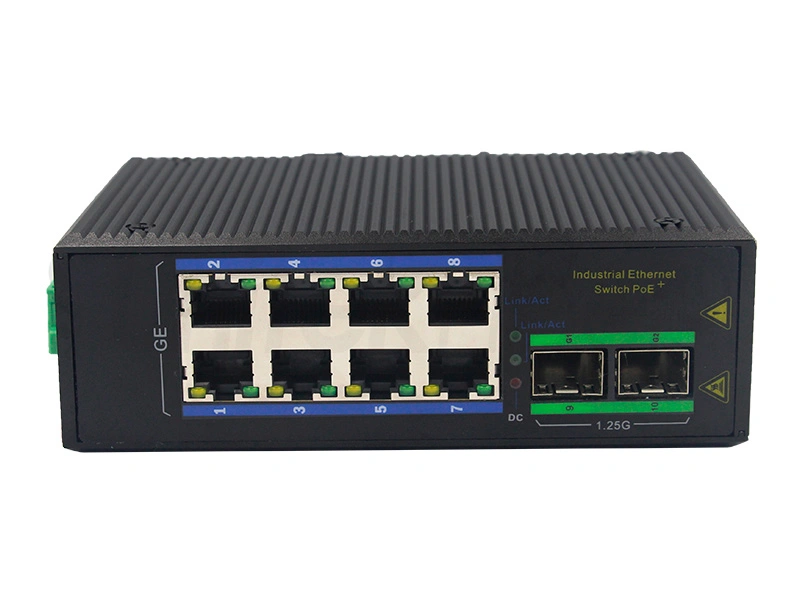 Industrial Ethernet PoE Switch with SFP and RJ45 Gigabit Switch Brands for Fiber Optical Network