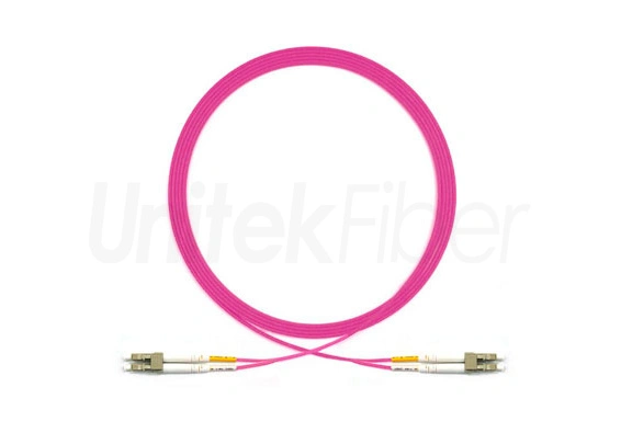 High Density Fiber Optic Patch Cord LC/UPC-LC/UPC Jumper Cables Duplex OM4 50/125 100Gb OFNP