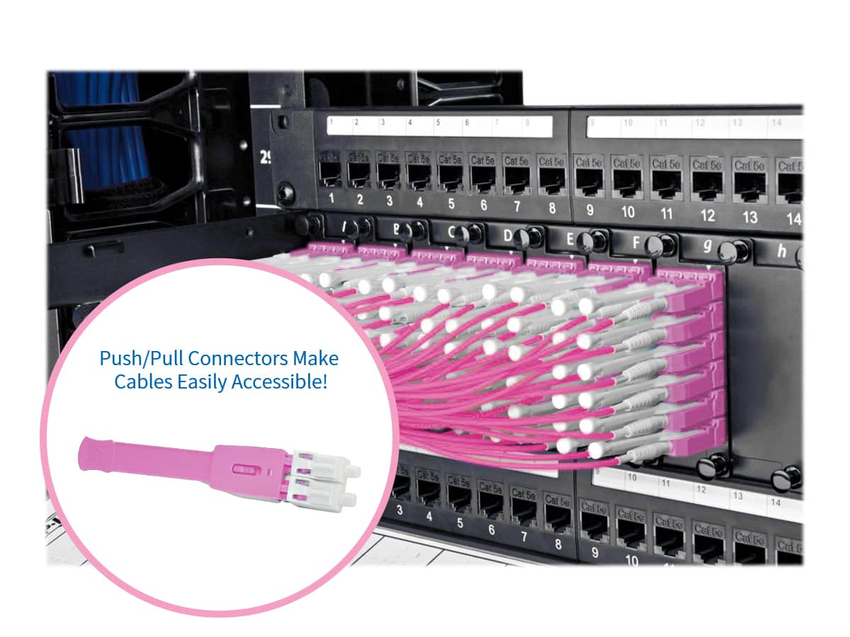 3m LC/PC to LC/PC Uniboot Duplex OM4 Multimode OFNR 2.0mm/3.0mm Fiber Optic Patch Cable