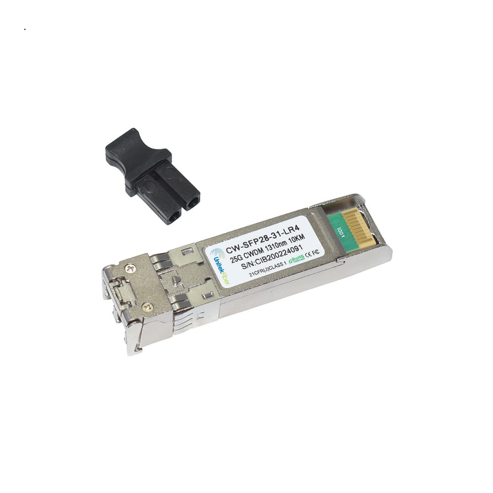 25G SFP28 CWDM Pluggable Optical Transceiver Module SM 1310 10KM for 5G Ethernet