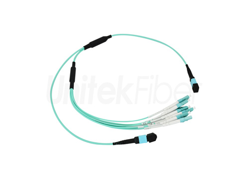 mtp mpo fiber cablemultimode om3 12f mpo to mpo6lc distribution fiber optic jumper lszh2