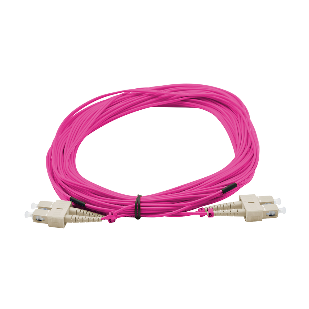 Fiber Optic Patch Cord Multimode OM4 SC-SC PC Duplex 2.0mm 3.0mm 50125um LSZH 15m 20m