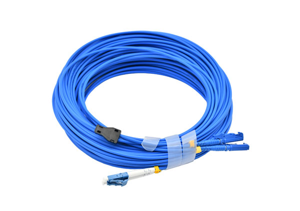 Fiber Optic Patch Cord|Duplex MM OM3 LC/UPC-E2000 Fiber Optic Jumper 3.0mm LSZH 10m