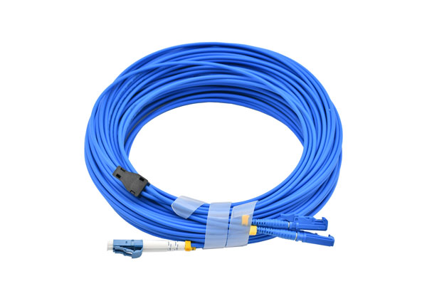 Fiber Optic Patch Cord|Multimode OM3 Duplex Fiber Optic Jumper LC-E2000 50/125um PVC 5m