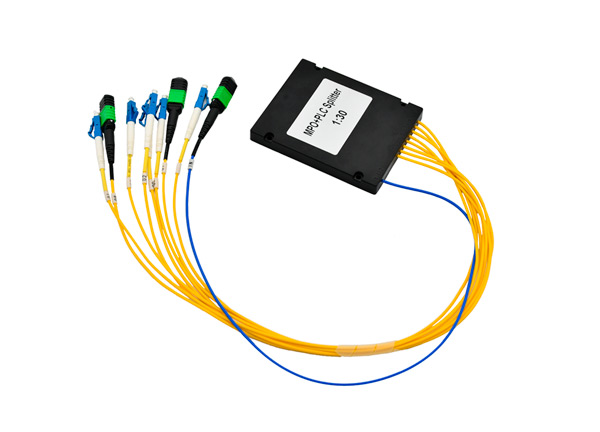 Fiber Optic Splitter1x8 ABS Cassette MPO/MTP LC Connector SM Optical PLC Splitter 2.03.0mm Tails