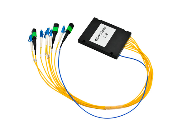 Fiber Optic Splitter Hybrid MPO/MTP LC APC UPC Connector SM 1x8 PLC Splitter Cassette 1m