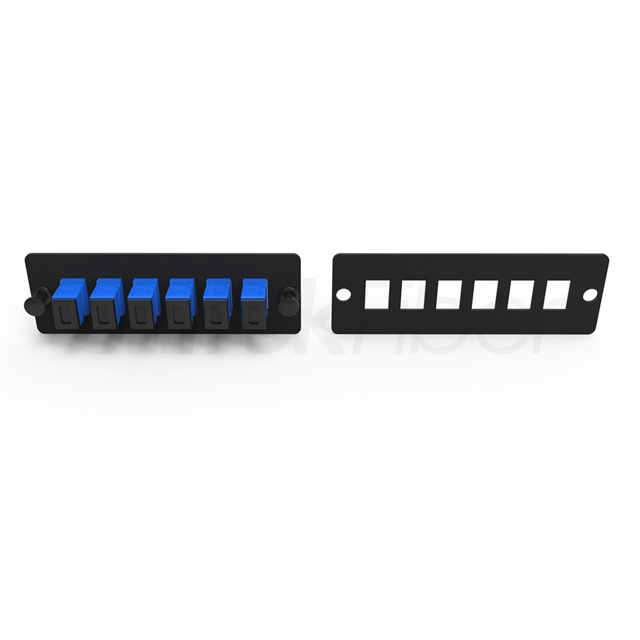 Fiber Optic Adapter Panel|109mm 1U 4 Ports Optical Adapter Faceplate 8 Cores Duplex LC UPC