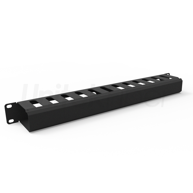 Fiber Optic Cable Manager|1U 19 Inch 12 Slots Horizontal Cold Rolled Steel Optical Cable Organizer